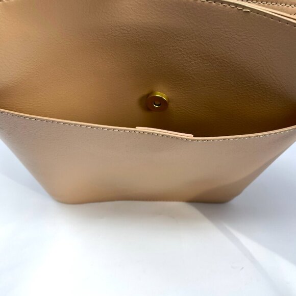 Pixie Mood Mag 10.25 x 11 Vegan Leather Crossbody Bag, Sand Color (flaws) - Picture 4 of 14